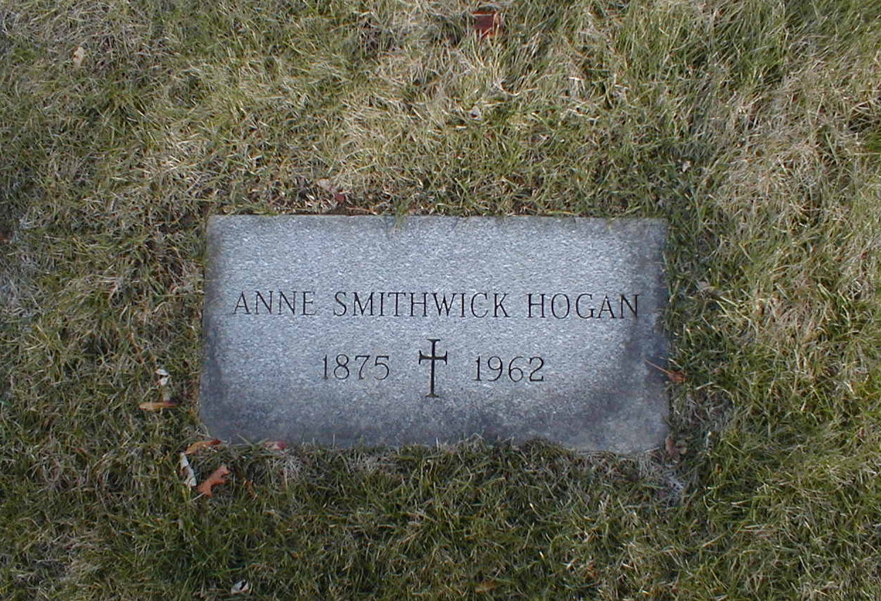 Anne (Smithwick) Hogan - footstone