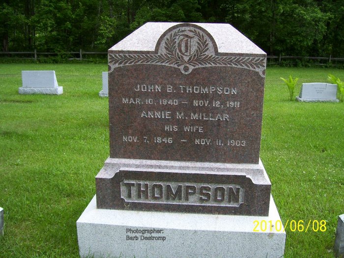 John Thompson - gravestone