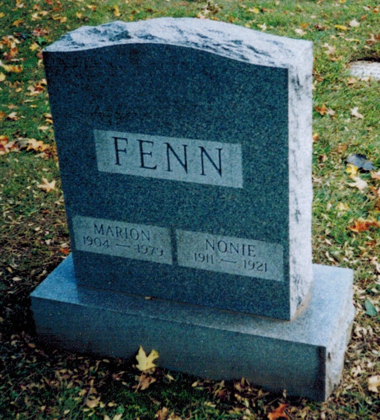 Marion and Nonie Fenn - gravestone