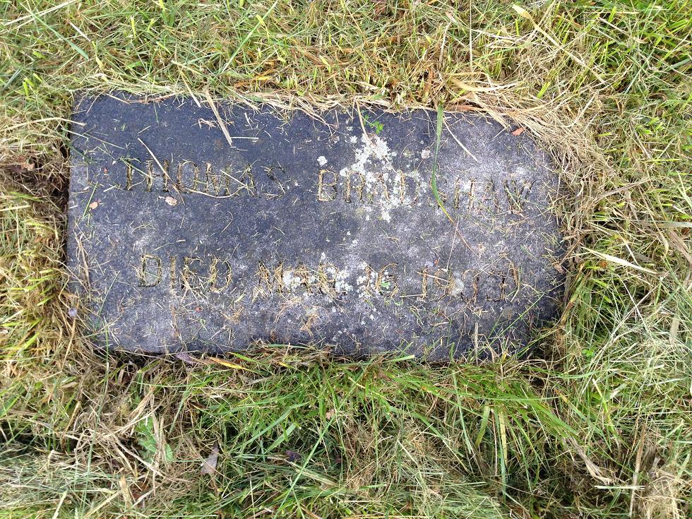 Thomas Bradshaw - gravestone